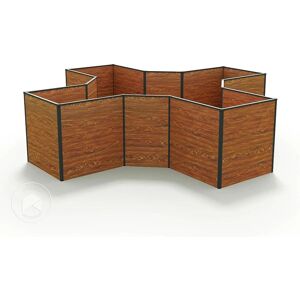 GFP Aluminium Wood-Finish Raised Garden Bed - 2.9x2.9m, Waterproof GFP Aluminium Wood-Finish Raised Garden Bed - 2.9x2.9m, Waterproof