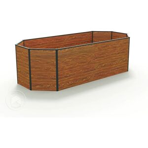 Jardinière surélevée en aluminium aspect bois - 264x119x77cm - Publicité Jardinière surélevée en aluminium aspect bois - 264x119x77cm - Publicité