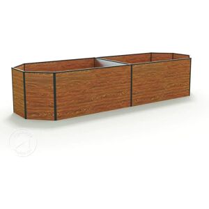 GFP Aluminium Raised Garden Bed - 1.19x4.51m, Wood Finish - Weatherproof GFP Aluminium Raised Garden Bed - 1.19x4.51m, Wood Finish - Weatherproof