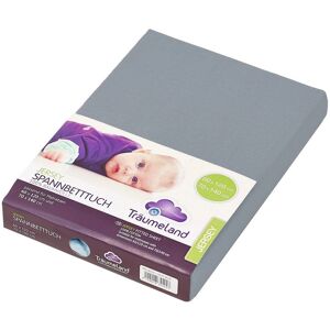 TRÄUMELAND Sábana ajustable - Jersey, gris oscuro, 70x140cm - Ropa de cama TRÄUMELAND Sábana ajustable - Jersey, gris oscuro, 70x140cm - Ropa de cama