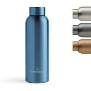 Waterdrop Thermo Steel - 600ml Blauw - Rvs Fles Waterdrop Thermo Steel - 600ml Blauw - Rvs Fles