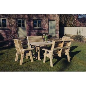 Timber Ergo Garden 8 Seat Table Set - Benches & Chairs Timber Ergo Garden 8 Seat Table Set - Benches & Chairs