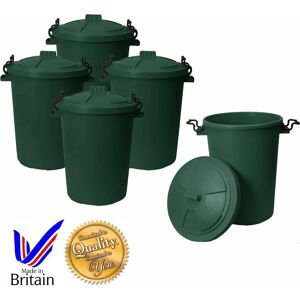 Britain 50L Heavy Duty Plastic Dustbin Set with Locking Lid - Indoor & Outdoor Britain 50L Heavy Duty Plastic Dustbin Set with Locking Lid - Indoor & Outdoor