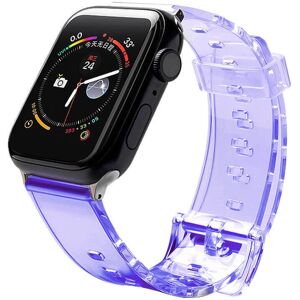 Bracelet en silicone violet Hurtel pour Apple Watch Séries 2-6 44/42mm - Publicité Bracelet en silicone violet Hurtel pour Apple Watch Séries 2-6 44/42mm - Publicité