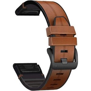Garmin - Fenix 7 - Læder ydre - Silikone indre - Urrem Garmin - Fenix 7 - Læder ydre - Silikone indre - Urrem