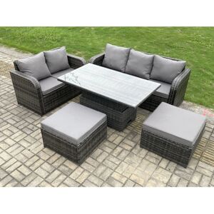 Fimous Outdoor Rattan Garden Furniture Set - Adjustable Height - Garden Set Fimous Outdoor Rattan Garden Furniture Set - Adjustable Height - Garden Set