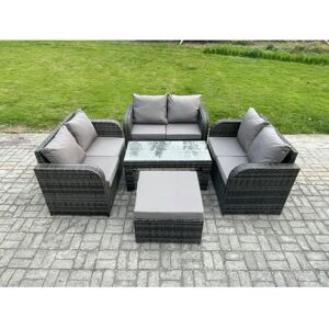Fimous - 6-Sitzer Rattan-Gartenset Fimous - 6-Sitzer Rattan-Gartenset