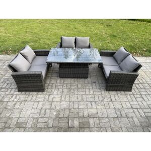 Fimous 6 Seater Rattan Garden Furniture Patio Set - Outdoor Patio Furniture Fimous 6 Seater Rattan Garden Furniture Patio Set - Outdoor Patio Furniture