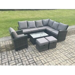 Fimous - Wicker Garden Set - Hoch - Rücken - Outdoor Furniture Fimous - Wicker Garden Set - Hoch - Rücken - Outdoor Furniture