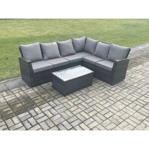 Fimous Wicker PE Outdoor Garden Furniture Set High Back Rattan Corner Sofa Set Fimous Wicker PE Outdoor Garden Furniture Set High Back Rattan Corner Sofa Set