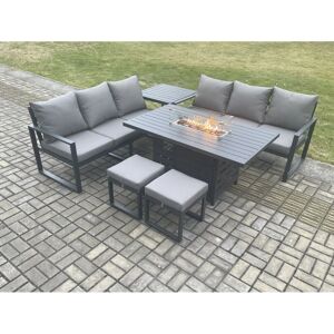 Fimous - Aluminium 8 Seater - Gas Fire Pit Fimous - Aluminium 8 Seater - Gas Fire Pit