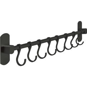 Csparkv - 49x2.5x9cm - Black - 8 hooks - Utensil Holder Csparkv - 49x2.5x9cm - Black - 8 hooks - Utensil Holder