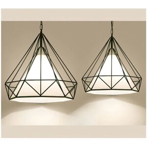 AXHUP Vintage Industrial Pendant Light - 2 Pieces Black AXHUP Vintage Industrial Pendant Light - 2 Pieces Black