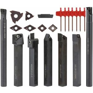 Unknown - 12mm Lathe Tool Holder - 7 Inserts - 7 Retainers - Tool Holder Unknown - 12mm Lathe Tool Holder - 7 Inserts - 7 Retainers - Tool Holder