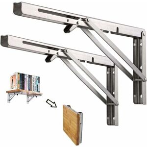 Generic - Soporte estante plegable 400mm - Acero inoxidable 304 Generic - Soporte estante plegable 400mm - Acero inoxidable 304