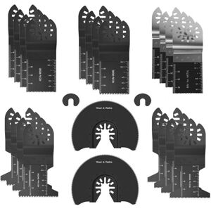 Universal - 24 hojas - 2 adaptadores - kit de hojas oscilantes Universal - 24 hojas - 2 adaptadores - kit de hojas oscilantes