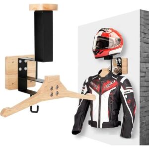 Generic - Wall Helmet Rack - 40 kg - SS/Wood - Rack Generic - Wall Helmet Rack - 40 kg - SS/Wood - Rack