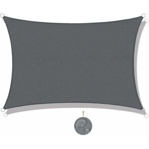 GOTRAYS - Rectangular shade sail 3x5m - Polyester - Waterproof - Shade sail GOTRAYS - Rectangular shade sail 3x5m - Polyester - Waterproof - Shade sail