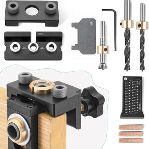 GOTRAYS - Kit de guía de taladro 3 en 1 - aceites 8/10/15 mm - acero al carbono y aluminio 6061 - Kit de guía de taladro GOTRAYS - Kit de guía de taladro 3 en 1 - aceites 8/10/15 mm - acero al carbono y aluminio 6061 - Kit de guía de taladro