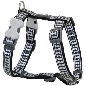 Red Dingo Dog Harness - Reflective Bone - 25-39cm - Black Red Dingo Dog Harness - Reflective Bone - 25-39cm - Black