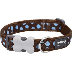 Red Dingo Dog Collar - Blue Spots On Brown Small/Medium - Pet Accessory Red Dingo Dog Collar - Blue Spots On Brown Small/Medium - Pet Accessory