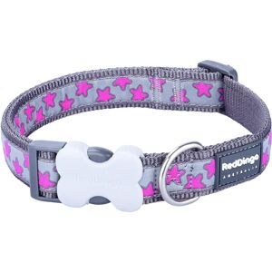 Collare per cani Red Dingo Modello Stelle Rosa su Grigio - Collare per cani Collare per cani Red Dingo Modello Stelle Rosa su Grigio - Collare per cani