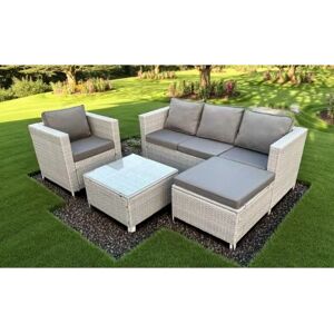 Fimous 5-Sitzer Hellgraue Lounge Gartenmöbel-Set - Gartenmöbel-Set Fimous 5-Sitzer Hellgraue Lounge Gartenmöbel-Set - Gartenmöbel-Set