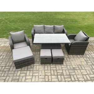 Fimous Outdoor Rattan Furniture Garden Dining Set - Adjustable Table & Chairs Fimous Outdoor Rattan Furniture Garden Dining Set - Adjustable Table & Chairs