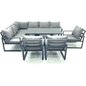 Fimous Aluminum Garden Furniture Corner Sofa Chair Adjustable Rising Dining Table Sets - Outdoor 9 Seater Fimous Aluminum Garden Furniture Corner Sofa Chair Adjustable Rising Dining Table Sets - Outdoor 9 Seater