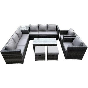 Fimous 10 Seater Rattan Corner Sofa Set - Outdoor Modular Furniture Fimous 10 Seater Rattan Corner Sofa Set - Outdoor Modular Furniture