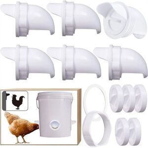 GOTRAYS - 6-Port Automatic Chicken Feeder - Gravity-fed GOTRAYS - 6-Port Automatic Chicken Feeder - Gravity-fed