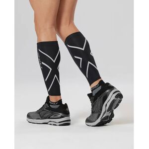 2XU Garde-Mollets de Compression - Noir/noir, Argent L - Garde-mollets de compression - Publicité 2XU Garde-Mollets de Compression - Noir/noir, Argent L - Garde-mollets de compression - Publicité