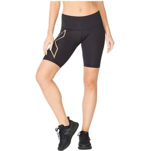 2XU Light Speed Mid-Rise Kompression Shorts - Sort / Guld Refleksiv - Kvinde XL 2XU Light Speed Mid-Rise Kompression Shorts - Sort / Guld Refleksiv - Kvinde XL