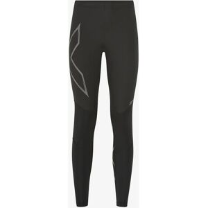 2XU Women Black/Striped Silver Reflective Wind Defence Compression Tights - Tights 2XU Women Black/Striped Silver Reflective Wind Defence Compression Tights - Tights