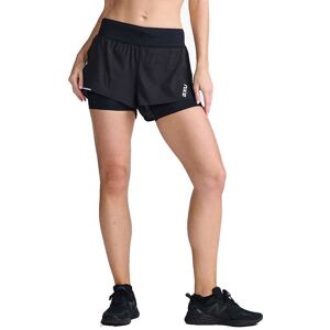 2XU - Aero 2-in-1 4 Inch Shorts - Black/silver reflective 2XU - Aero 2-in-1 4 Inch Shorts - Black/silver reflective