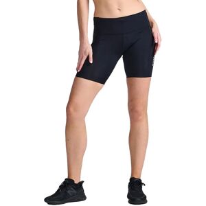 2xu Damen Aero Mid-Rise Kompressions-Shorts - Schwarz/Silber Reflective 2xu Damen Aero Mid-Rise Kompressions-Shorts - Schwarz/Silber Reflective