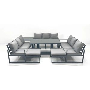 Fimous - 11 Seater - Aluminium - Dark Grey - Garden furniture set Fimous - 11 Seater - Aluminium - Dark Grey - Garden furniture set