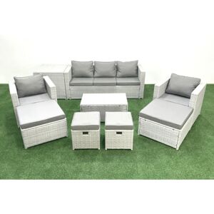 Fimous - 9-Piece - Rattan - Outdoor Garden furniture set Fimous - 9-Piece - Rattan - Outdoor Garden furniture set
