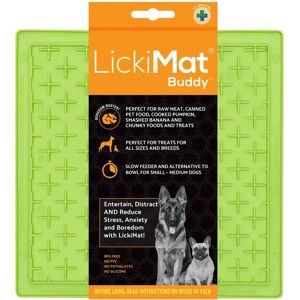 LickiMat Buddy Treat Mat - Dog Treats, Green, 20cm x 20cm LickiMat Buddy Treat Mat - Dog Treats, Green, 20cm x 20cm