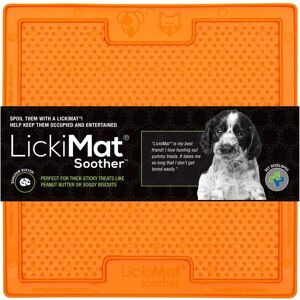 LickiMat Classique Tapis Apaisant pour Chiens Orange - 20cm - Publicité LickiMat Classique Tapis Apaisant pour Chiens Orange - 20cm - Publicité