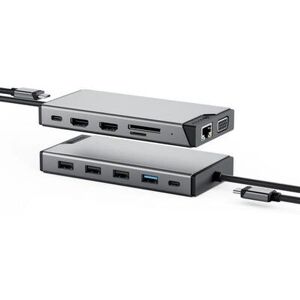 Alogic Dv3 12-in-1 USB-C Doppio Display Mini Dock - Dock per Laptop Alogic Dv3 12-in-1 USB-C Doppio Display Mini Dock - Dock per Laptop