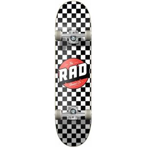 RAD Skateboards RAD Checkers Skateboard - 7.5" Nero - Skateboard RAD Skateboards RAD Checkers Skateboard - 7.5" Nero - Skateboard