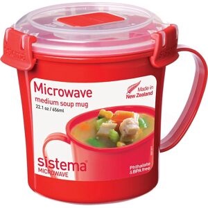 Tasse à soupe micro-ondes rouge Sistema Klip It - 656ml - Ustensiles micro-ondes - Publicité Tasse à soupe micro-ondes rouge Sistema Klip It - 656ml - Ustensiles micro-ondes - Publicité