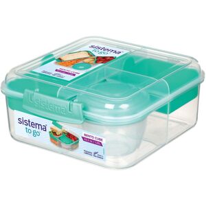 Sistema Bento Box To go Lunch Box Mit Joghurt- und Fruchtbehälter 125 L Quadratisch BPA-frei - Lunchbox Sistema Bento Box To go Lunch Box Mit Joghurt- und Fruchtbehälter 125 L Quadratisch BPA-frei - Lunchbox