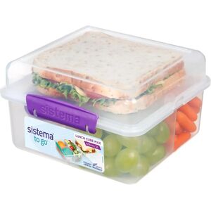 Sistema Cube Max Lunch Container - 2L Assorted Colors Sistema Cube Max Lunch Container - 2L Assorted Colors