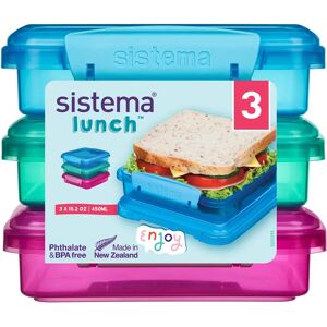 Sistema Lunch Sandwich Box - 450 ml - Assorted Colors Sistema Lunch Sandwich Box - 450 ml - Assorted Colors
