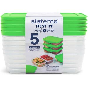 Sistema 59165 Food Storage Container - Green - 870 ml - Stackable - BPA-Free - Microwave Safe Sistema 59165 Food Storage Container - Green - 870 ml - Stackable - BPA-Free - Microwave Safe