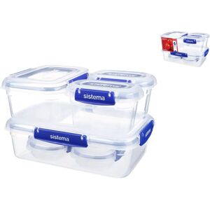 Sistema Klip It Plus Rechthoekige Doos Blauw, Transparant - Opslagcontainer Sistema Klip It Plus Rechthoekige Doos Blauw, Transparant - Opslagcontainer
