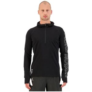 Mons Royale Black Merino Hood - Baselayer for Men - Tech, Air-Con, Temple Mons Royale Black Merino Hood - Baselayer for Men - Tech, Air-Con, Temple