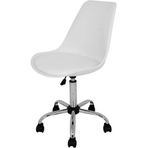 FURNITURE STYLE Chaise de Bureau Blanche Sanabria - Hauteur Réglable, Pivotante, Stable - Publicité FURNITURE STYLE Chaise de Bureau Blanche Sanabria - Hauteur Réglable, Pivotante, Stable - Publicité